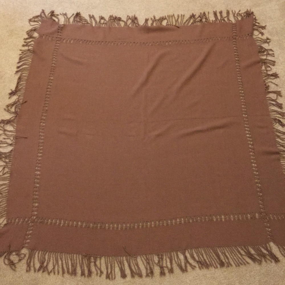 CAbi umber brown wool wrap